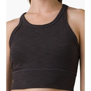 Women's PrAna Becksa Bralette Black Heather Ribbed Bra Tank Top Yoga NWT Size M